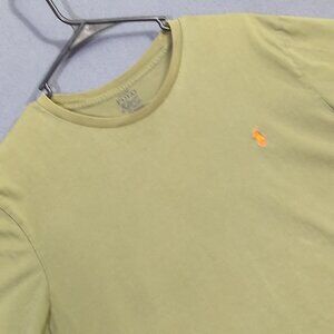 Polo Ralph Lauren T-Shirt Men's L Green Cotton Short Sleeve Tee Color Fade